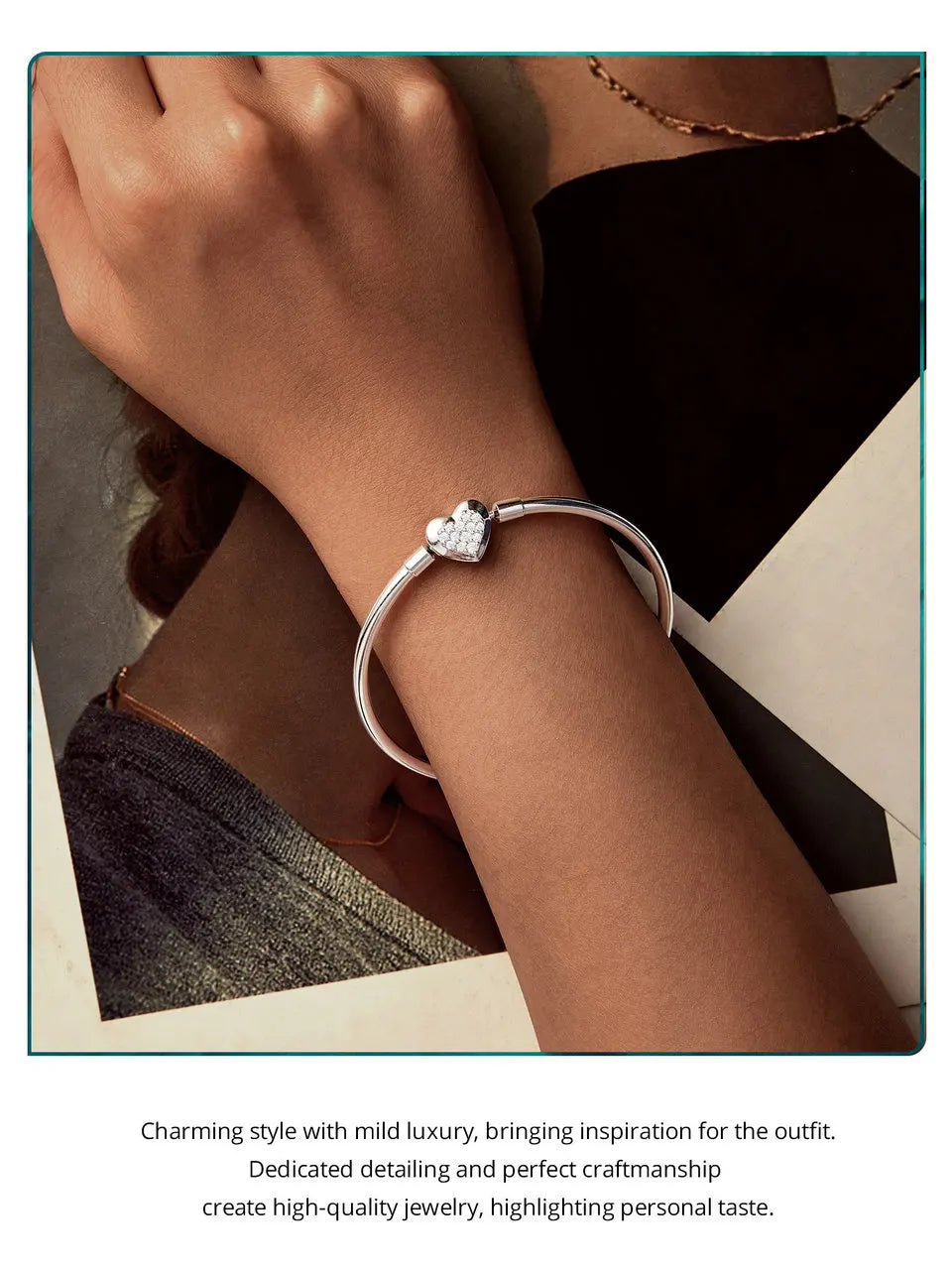 925 Silver Heart/Shell Bracelets, 4U