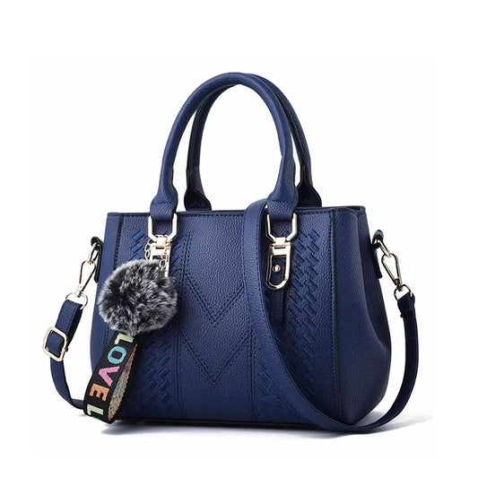 Hair Ball  Leather Handbag